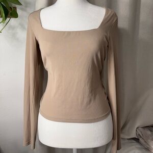H&M Beige top, long sleeve
